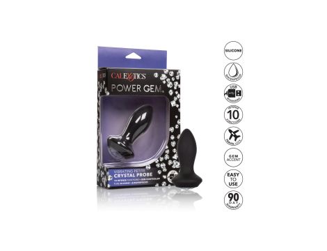 Vibrating Petite Crystal Probe Black - 9