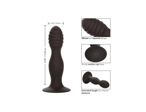 Ribbed Anal Stud Black - 3