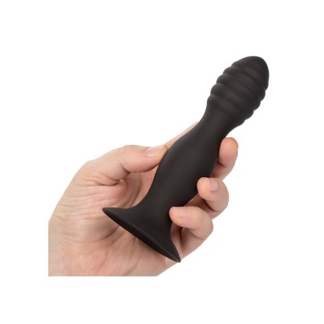 Ribbed Anal Stud Black - 5