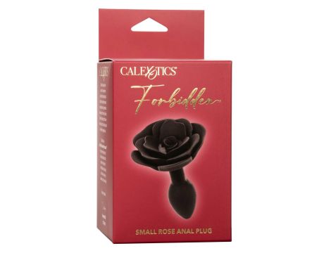 Small Rose Anal Plug Black - 3