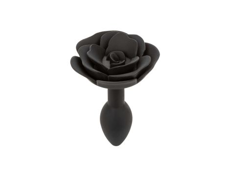 Small Rose Anal Plug Black - 4