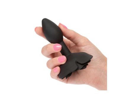 Small Rose Anal Plug Black - 9