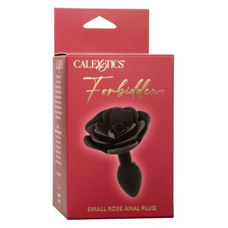 Small Rose Anal Plug Black - 3