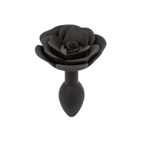 Small Rose Anal Plug Black - 4