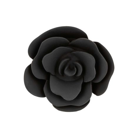 Small Rose Anal Plug Black - 6