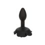 Small Rose Anal Plug Black - 3