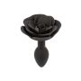 Small Rose Anal Plug Black - 5