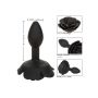 Small Rose Anal Plug Black - 8