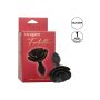 Small Rose Anal Plug Black - 9