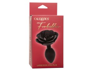 Large Rose Anal Plug Black - image 2