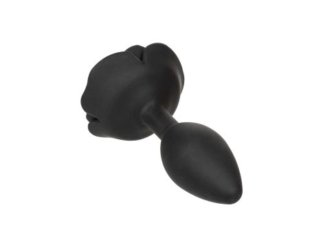 Large Rose Anal Plug Black - 5