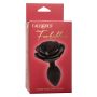 Large Rose Anal Plug Black - 3