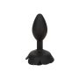 Large Rose Anal Plug Black - 5