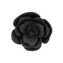 Large Rose Anal Plug Black - 7