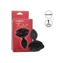 Large Rose Anal Plug Black - 9