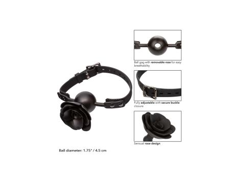 Removable Rose Gag Black - 10