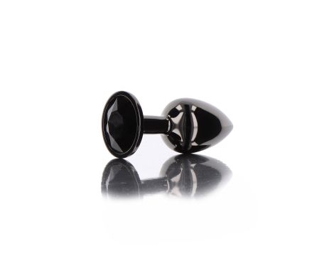 Butt Plug With Diamond Jewel S Black