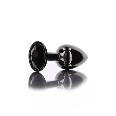 Butt Plug With Diamond Jewel S Black