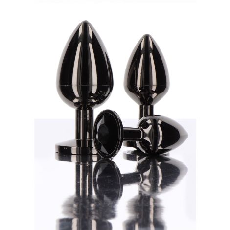 Butt Plug With Diamond Jewel S Black - 4