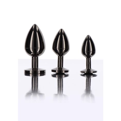 Butt Plug With Diamond Jewel S Black - 5