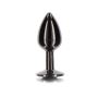 Butt Plug With Diamond Jewel S Black - 4