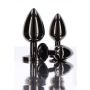 Butt Plug With Diamond Jewel M Black - 5