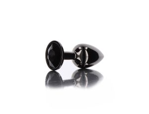 Butt Plug With Diamond Jewel L Black