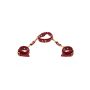 D-Ring Collar and Wrist Cuffs Red - 5