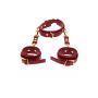 D-Ring Collar and Wrist Cuffs Red - 6