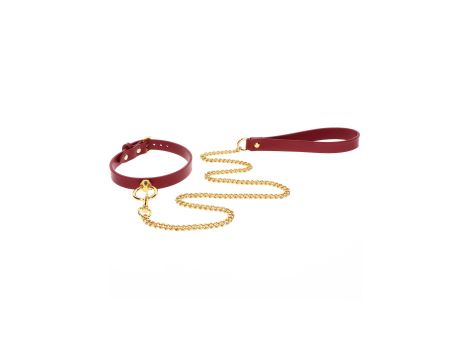 O-Ring Collar and Chain Leash Red - 4