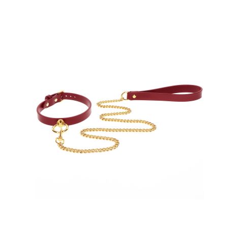 O-Ring Collar and Chain Leash Red - 4