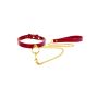 O-Ring Collar and Chain Leash Red - 2