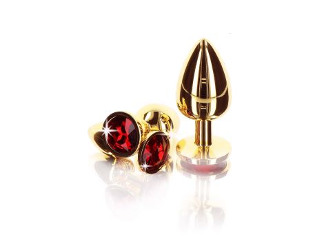 Butt Plug With Diamond Jewel S Gold - 5