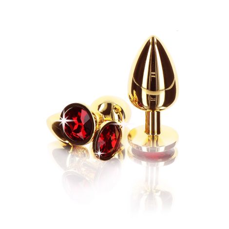 Butt Plug With Diamond Jewel S Gold - 5