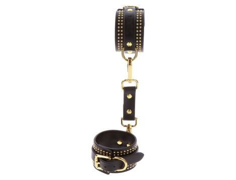 Studded Wrist Cufs Set Black