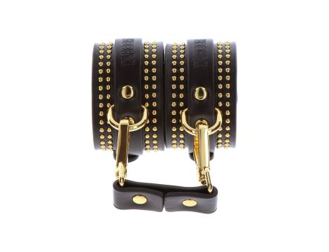 Studded Wrist Cufs Set Black - 7