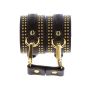 Studded Wrist Cufs Set Black - 8