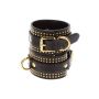 Studded Wrist Cufs Set Black - 11