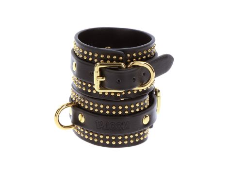 Studded Ankle Cuffs Set Black - 9