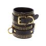 Studded Ankle Cuffs Set Black - 10