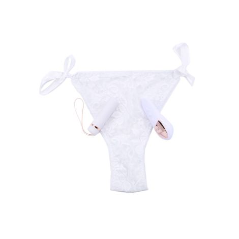 Remote Control Pleasure Panty White - 4