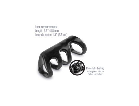 FX Vibrating Power Cage Black - 4