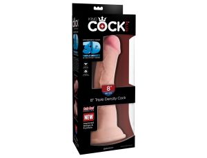 3D Triple Density Cock 8 inch Light skin tone - image 2