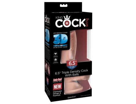 3D Cock with Balls 6.5 inch Light skin tone - 2