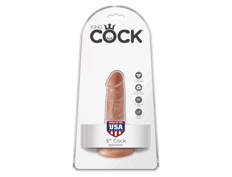 King Cock 5Inch Cock Caramel skin tone - 4