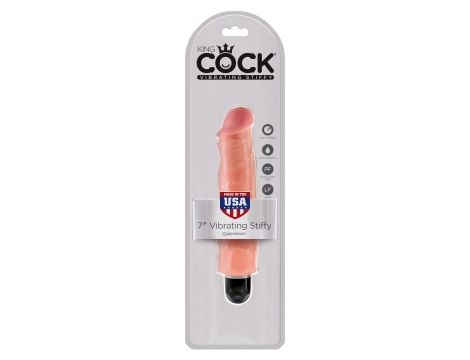 King Cock 7 Inch Vibr Stiffy Light skin tone - 2