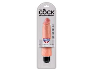 King Cock 8 Inch Vibr Stiffy Light skin tone - image 2