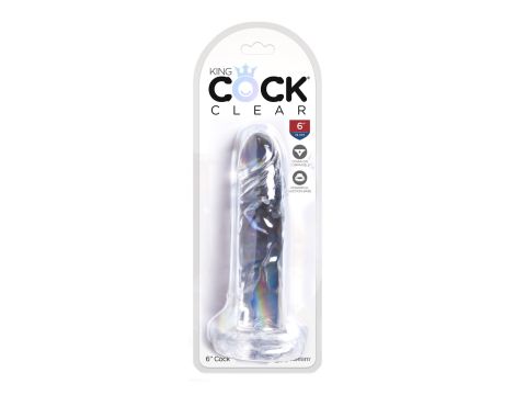 King Cock 6 Inch Cock Transparent - 2