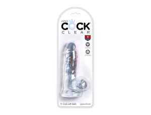 King Cock 5 Inch Cock w Balls Transparent - image 2