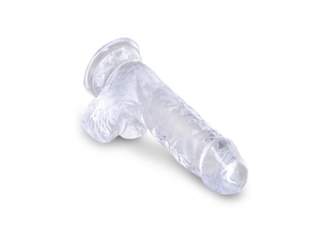 King Cock 5 Inch Cock w Balls Transparent - 4